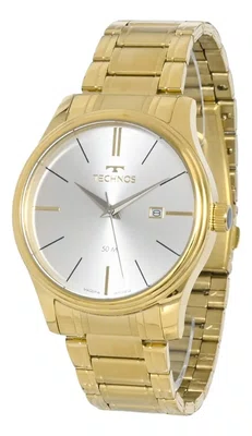 Relógio Technos Masculino Steel Dourado Original 2115MPN/4K