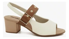 Sandalia Feminina Comfortflex Napa Bless Salto Bloco