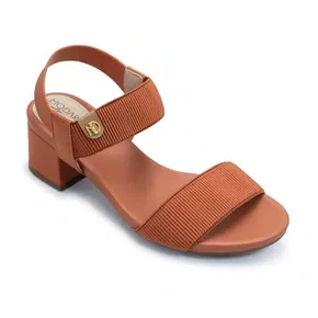 Sandália Feminina Modare Salto Grosso Argila/Camel