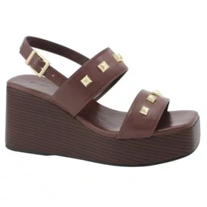 Sandalia Quiz Plataforma Casual Feminino Marrom