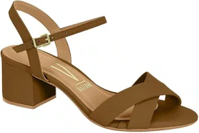 Sandalia Vizzano Salto Bloco Feminino Mocca