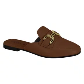 Sapato Beira Rio Mule Feminino Conhaque