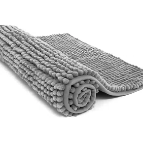 Tapete Bene Ksatex Microfibra Antiderrapante Cinza