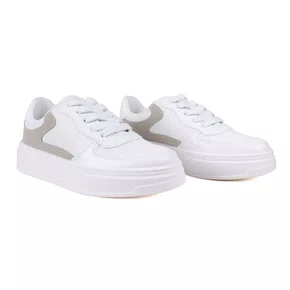 Tenis Beira Rio Feminino Branco com Cinza
