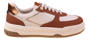 Tenis Greena Santorine Casual Feminino Bege/Dourado