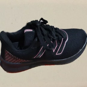 Tenis Vorax Esportivo Feminino Preto com Rosa