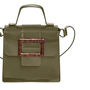 Bolsa Feminina Petite Jolie Alça Tiracolo e Ombro Verde Militar com Fivela Oncinha