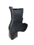 Bota Feminina Meia Knit Salto Bloco Preto Bico Achatado Quiz