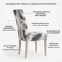 Capa Adomes Para Cadeira De Malha Estampada Abstrato Gold