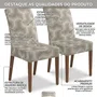 Capa Para Cadeira De Malha Estampada Urban Verde/Branco
