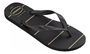 Chinelo Havaianas Color Essential Preto com Listras Brancas
