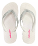 Chinelo Infantil Molekinha Branco com Glitter