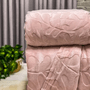 Cobertor Edredo Casal Queen Rosa com Folhagens ksatex
