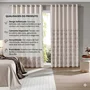 Cortina Bella Janela 3.00m x 1.70m Branco Bordado
