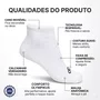 Kit Meia Olympikus Cano Curto Invisivel Branco 33 a 38