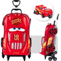 Mochila Infantil 3D Rodinha Tripla Diplomata CARROS MCQUEEN