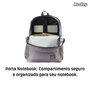 Mochila Redley 28 Litros Bolso Frontal Rotina Casual Cinza