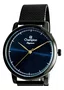 Relógio Champion Elegance Preto Redondo Fundo Azul