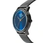 Relógio Champion Elegance Preto Redondo Fundo Azul
