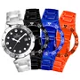 Relogio Champion Original Troca Pulseiras Fundo Preto