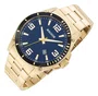 Relógio Masculino Magnum Analógico - Dourado Cor do fundo Azul
