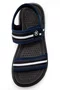 Sandalia Infantil Molekinho Preto com Tiras Brancas