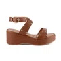 Sandalia Mississipi Berteli Tabaco Feminino Salto Anabela