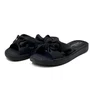 Sandalia Modare Slide Nobuck Feminino Preto com Lacinho Ultra Conforto