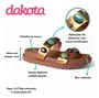 Sandália Papete Feminina Dakota Slide Namaste Conforto Bronze