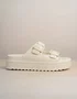 Sandalia Papete Moleca Birken Feminina Branco Off