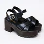 Sandalia Salto Plataforma Quiz Preto