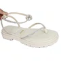 Sandalia Vizzano Feminina Branco Off Cristal com Strass Amarração