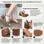 Sandalia Vizzano Salto Bloco Feminino Mocca