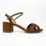 Sandalia Vizzano Salto Bloco Feminino Mocca