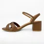Sandalia Vizzano Salto Bloco Feminino Mocca