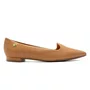 Sapatilha Feminina Bico Fino Flat Vizzano Camel