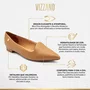 Sapatilha Feminina Bico Fino Flat Vizzano Camel