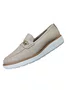 Sapato Modare Bege Mocassim com Leve Salto Plataforma