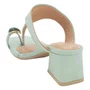 Tamanco Vizzano Salto Bloco Feminino Verde Luna