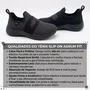 Tenis Adrun Slip On Fit Conforto Feminino Preto