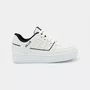 Tênis Casual Ollie Feminino Bliss Conforto Branco com Preto