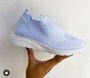 Tenis Feminino Leve e Confortável Branco com Azul Claro