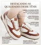 Tenis Greena Santorine Casual Feminino Bege/Dourado