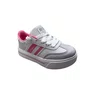 Tenis Infantil Feminino Adrun Slim Kids Branco/Chiclete