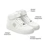 Tênis Ollie Cano Alto Casual Masculino Premium Branco