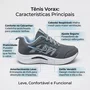 Tenis Vorax Infantil Grafite com Azul